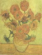 Vincent Van Gogh Still life Vase with Fourteen Sunflowers (nn04) Sweden oil painting artist